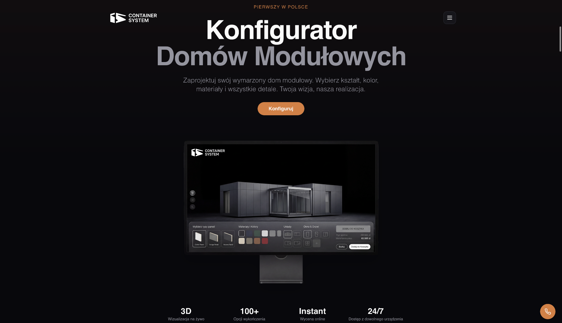 Container System - Konfigurator 3D + E-commerce