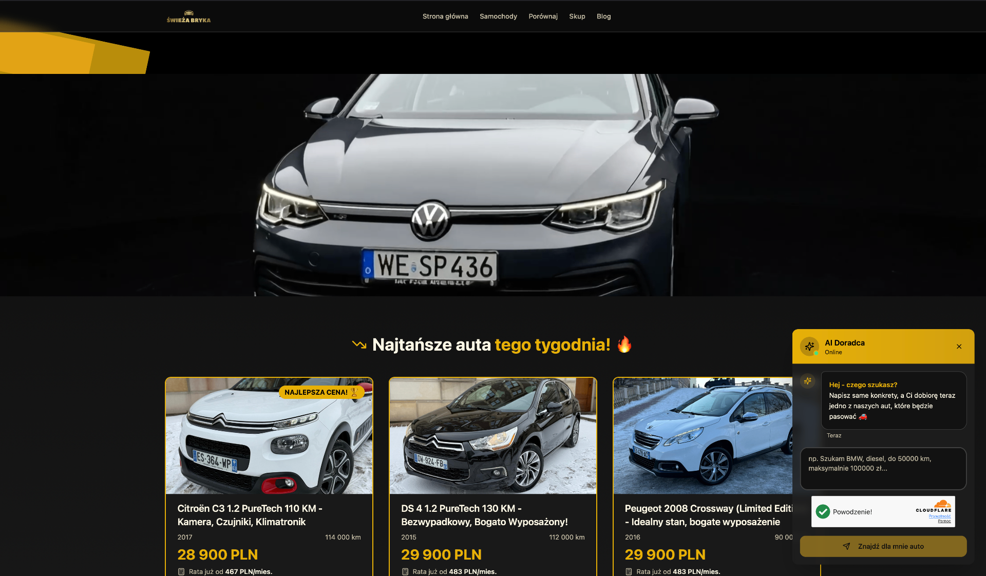 Świeża Bryka - Platforma E-commerce + AI Doradca